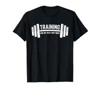 Training for My Old Lady Body, WEIGHLIFTING T-Shirt, Men, Black, Medium
