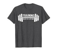Training for My Old Lady Body, WEIGHLIFTING T-Shirt, Men, Dark Heather Grey, 4X-Large