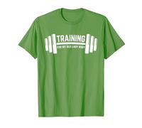 Training for My Old Lady Body, WEIGHLIFTING T-Shirt, Men, Grass Green, Large