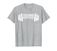 Training for My Old Lady Body, WEIGHLIFTING T-Shirt, Men, Heather Grey, Medium