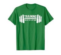Training for My Old Lady Body, WEIGHLIFTING T-Shirt, Men, Kelly Green, Small