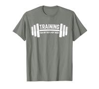 Training for My Old Lady Body, WEIGHLIFTING T-Shirt, Men, Olive Heather, X-Large