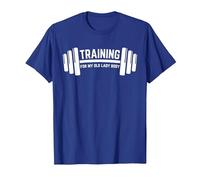 Training for My Old Lady Body, WEIGHLIFTING T-Shirt, Men, Royal Blue, Medium