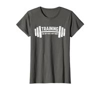 Training for My Old Lady Body, WEIGHLIFTING T-Shirt, Women, Asphalt Grey, Medium