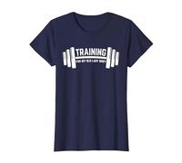 Training for My Old Lady Body, WEIGHLIFTING T-Shirt, Women, Navy Blue, Medium