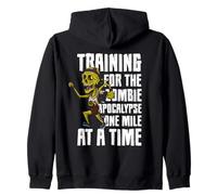 Training For The Zombie Apocalypse Marathon Jogging Zip Hoodie