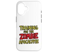 Training For The Zombie Apocalypse Survival Fitness Graphic Case for iPhone 16