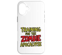 Training For The Zombie Apocalypse Survival Fitness Graphic Case for iPhone 16 Plus