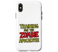 Training For The Zombie Apocalypse Survival Fitness Graphic Case for iPhone X/XS
