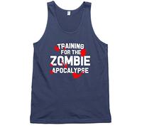 Training for The Zombie Apocolypse Mens Womens Unisex Vest Tank Top -Small-Navy