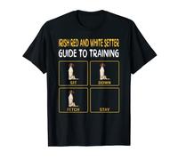 Training Funny Dog Setter Irish Red and White T-Shirt