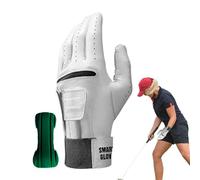 Training Golf Gloves,Leather Golf Gloves | 2 in 1 Leather Gloves Wrist Restraint for Men | Comfortable Grip Practice Tool for Amateur, Professional and Professional