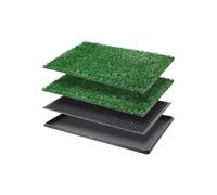 Training Grass Potty Mats with Honeycombes Drainages Depth Tray for Dog Houses Breaking Washable and Durability Indoor Pet Toilet Pad