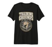 Training Grounds Christian Faith Hebrews 12:1 Bible Verse Premium T-Shirt