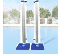 Training High Jump Stands, 1 Pair Aluminum with Movable Base Track & Field Measuring Stick for Competition, Elementary High School Professional