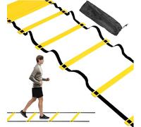 Training Ladder, Balance Tool Workout, 15.75x0.79 Inches Speed Agility Outdoor Recreation, Playing Field Accessory, Ladder Exercise Equipment for Adults, Kids, Footwork and Coordination Drills Use