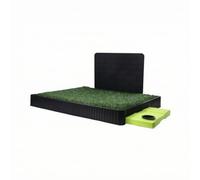 Training Lavatory Dog Toilet Indoor Potty Turf Mat Tray With Artificial Grass And Slope To Drain Build With Rear Guard Panel suitable for balcony corners indoor routines