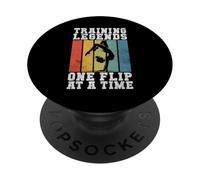 Training Legends One Flip at a Time Gymnastics Coach PopSockets Adhesive PopGrip