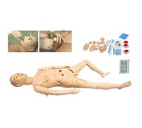 Training Manikin Model with Arm Blood Pressure Measurement, Interchangeable Geriatric Patient Care Manikin for Medical Education Teaching Tool,Male