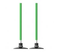 Training Marker Set Return Obstacle Dribbling Sports Agility Practice Silver Metal Shaft With Lime Foam, style to 1