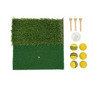 Training Mat | Dual Grass & EVA Texture for Swing Practice | Portable Hitting Mat for Indoor/Outdoor/Backyard | Secure Base with 6 Balls