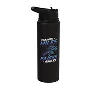 Training Miles Raises Smiles Marathon Running Stainless Steel Insulated Water Bottle