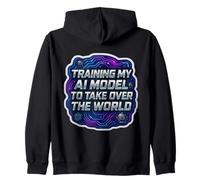 Training My AI Model To Take Over The World Funny Engineer Zip Hoodie