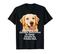 Training My Golden Retriever is Easy Treats in, Tricks Out Value Graphic T-Shirt, Men, Black, L