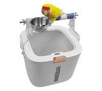 Training of bird perch stand, training of parrot stand, Cocachiel Clarence: Bird trainiPerch with this stand | Pole grinding station with feeding cup for parrot of birds, desktop parakeet klimin