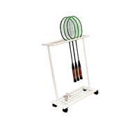 Training Privacy Screen Folding Divider Removable Ping Pong Tennis Fence Partition，Heavy Duty Rolling Sports Equipment Cart, Portable Badminton Tennis Racket Storage Rack for School Gym Trai