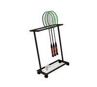 Training Privacy Screen Folding Divider Removable Ping Pong Tennis Fence Partition，Heavy Duty Rolling Sports Equipment Cart, Portable Badminton Tennis Racket Storage Rack for School Gym Trai