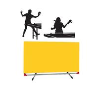 Training Privacy Screen Folding Divider Removable Ping Pong Tennis Fence Partition，Portable Ping Pong Table Divider, Training Baffle for Singles Practice, Court Separator for Indoor Games