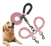 Training Rope for Small Dogs - 2 In1 Puppy Traction Lead Splitter - Adjustable Dog Lead Shock Absorbing Bungee for Large Medium Pet Hiking Camping Exploring Walking