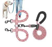 Training Rope for Small Dogs | Double Puppy Walking Lead - Adjustable Dog Lead Shock Absorbing Bungee for Large Medium Pet Hiking Camping Exploring Walking