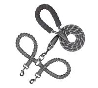 Training Rope for Small Dogs - Double Puppy Walking Lead,Adjustable Dog Lead Shock Absorbing Bungee for Large Medium Pet Hiking Camping Exploring Walking