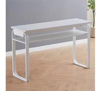 Training Table with Storage Compartment, Portable Folding Conference Table for Tutoring Classes, Educational Institutions, 120x60x75cm (Chairs Not Included)