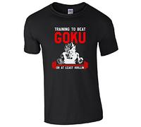 Training To Beat Goku Unisex Black T Shirt (Medium)