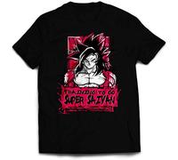Training to Go Super Saiyan T-Shirt- Gym Fitness Birthdays Gifts Presents Anime Twin Needle Collar 100% Combed Ringspun Cotton High Stitch Density Extreme Comfort (2XL, Black)