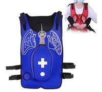 Training vest for learning the Heimlich maneuver, airway obstruction simulator with recoil function, suitable for medical school and first aid courses, red - adult (Blau)