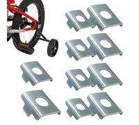 Training Wheel Support Bracket - 10 Pack Iron Vertical Mounts | Bicycle Stabilizer Replacement Kit for Children’s Bikes | Heavy-Duty Metal Training Wheel Holders for Stable Safe Riding and Learning Ba