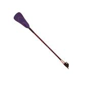 Training whip made of leather material that changes color according to temperature, portable whip for horse training and command(Red-(53cm))