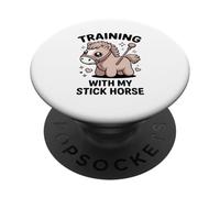 Training With My Stick Horse Cute Pony Rider PopSockets Adhesive PopGrip