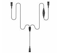 Training Y Splitter Adapter Cable to Plantronics Quick Disconnect Headsets