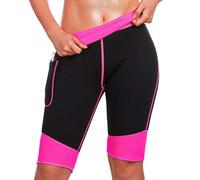 TrainingGirl Women's Hot Neoprene Sauna Sweat Shorts with Pocket Weight Loss Slimming Pants Workout Body Shaper Yoga Leggings