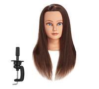 Traininghead 20-22" 100% Human hair Mannequin head Training Head Cosmetology Manikin Head Doll Head with free Clamp …