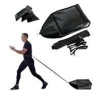 Trainingsslee Push Pull Adjustable Weight Clothing Trainer Exercise Sledge Football Pusher Sandbag Sledge with 3 Weight Sand Pockets for Sprinter Speed Training
