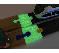 TrainLab Adapter Compatible with Intelino J-1 Smart Train Tracks and Thomas Brio Wooden Railway (2pcs) (NiteBrite)