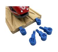 Trainlab.com Pegbones for Repairing Broken Wooden Railway Connectors Compatible with BRIO and Thomas Tracks (5pcs) (Blue)