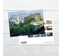 Trains of the World 2026 Wall Calendar - Month-to-View - Available in Square, Slim, A4 & Mini Formats - 12 Iconic Train Images (A4 Wiro Bound)