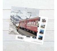 Trains of the World 2026 Wall Calendar - Month-to-View - Available in Square, Slim, A4 & Mini Formats - 12 Iconic Train Images (Mini)